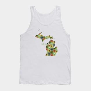 Michigan State Map Board Games Tank Top